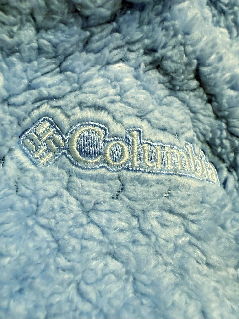 Columbia Cropped Pullover Quarter Zip Blue Fleece Size XS (6/7)